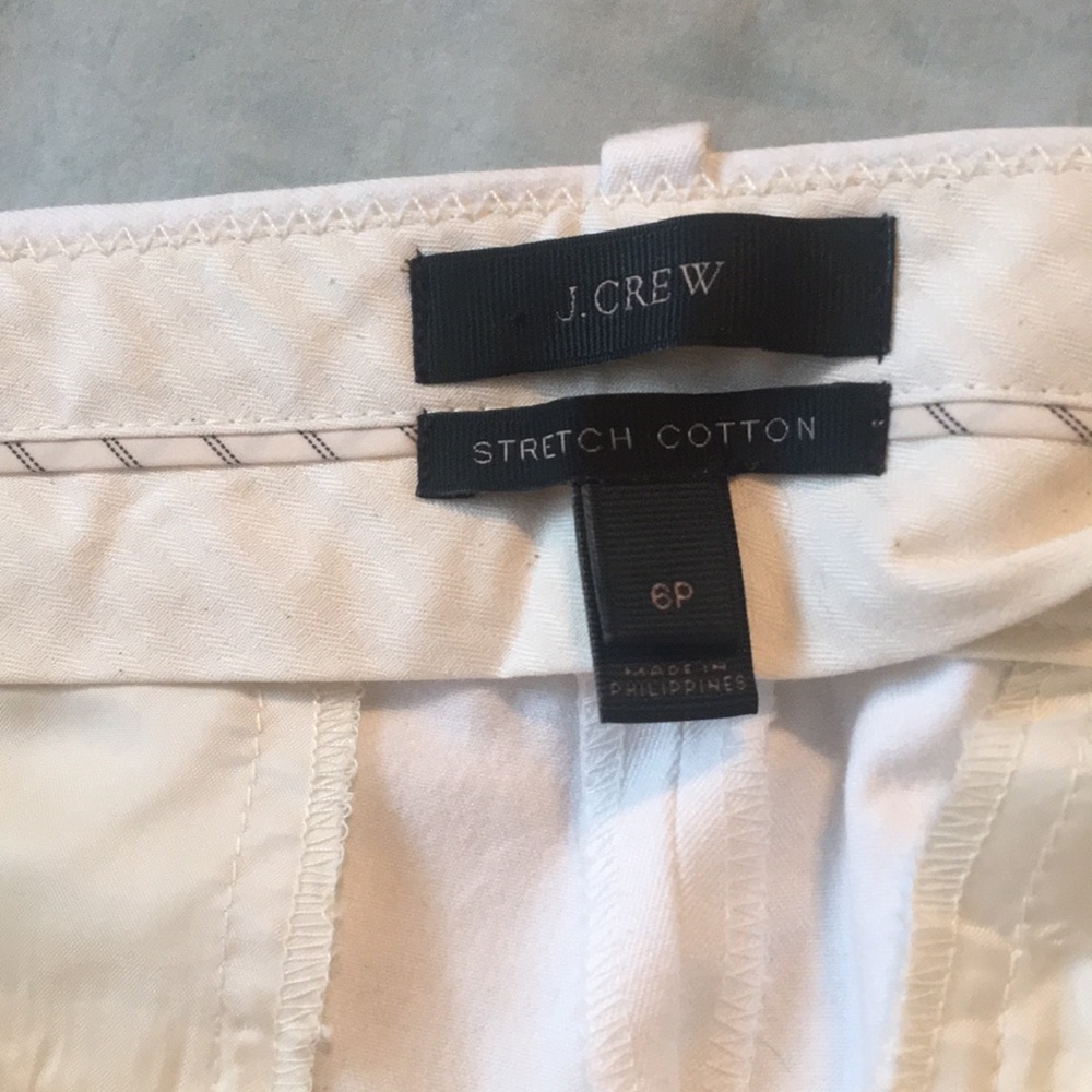 J Crew white boot cut pants